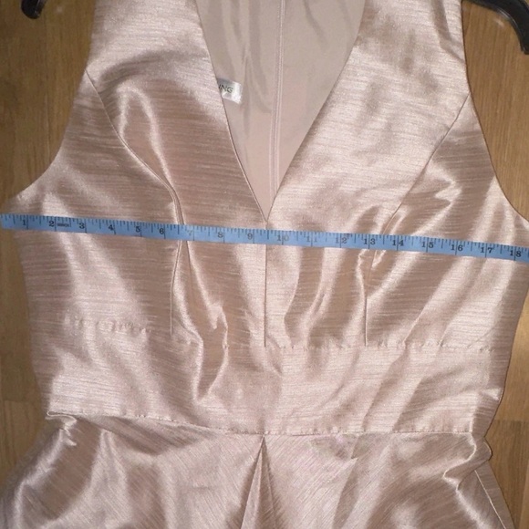 Alfred Sung Dupioni V-neck Evening Gown Blush/Pastel Pink Size 12. EUC. Pockets - Picture 11 of 12